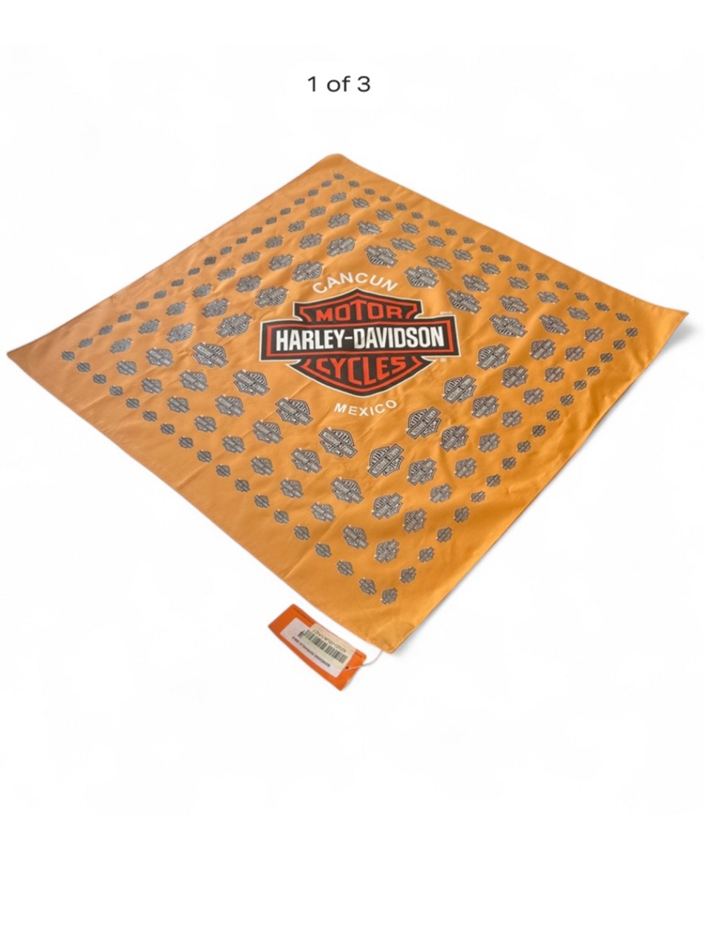 Harley-Davidson Cancun Mexico Orange Bandana NWT